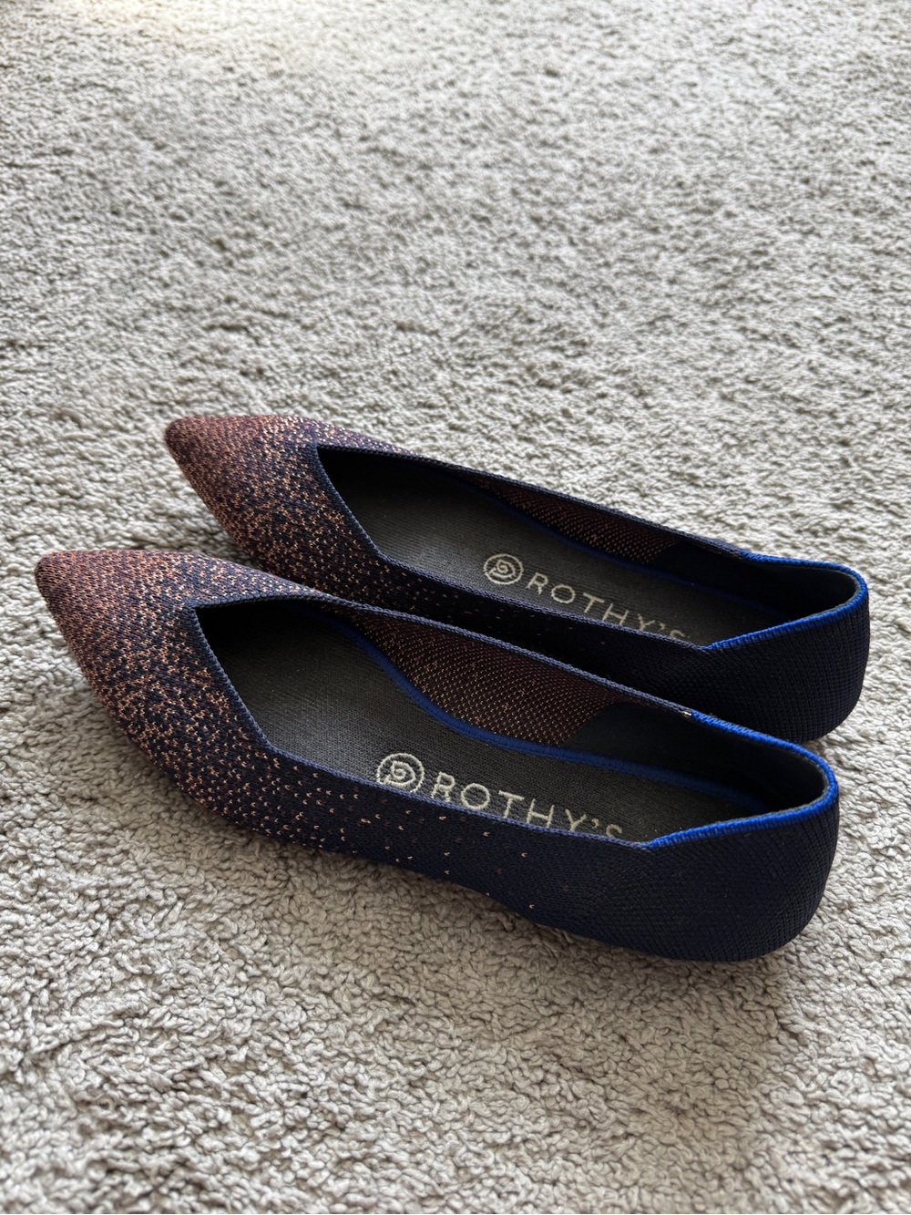 Rothy's The Point Midnight Metallic Women’s 8.5